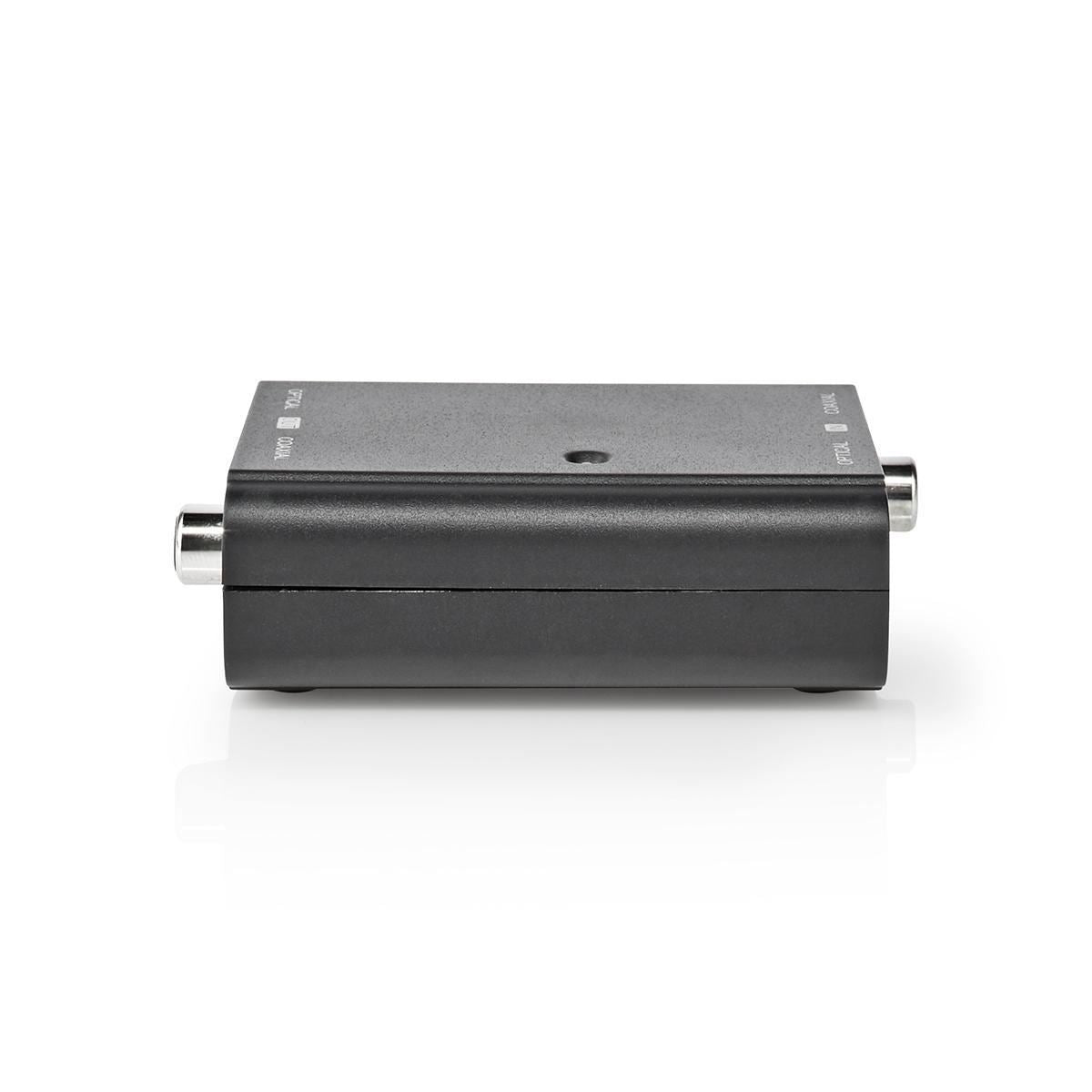 Nedis Digital Audio Converter | 2-way | Connection input: 1x S/PDIF (RCA) Female / 1x TosLink Female | Connection output: 1x S/PDIF (RCA) Female / 1x TosLink Female | ARC | Manual | Black