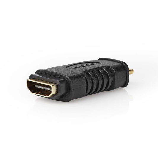 Nedis HDMI™ Adapter | HDMI™ Mini Connector | HDMI™ Output | Gold Plated | Straight | ABS | Black | 1 pcs | Blister