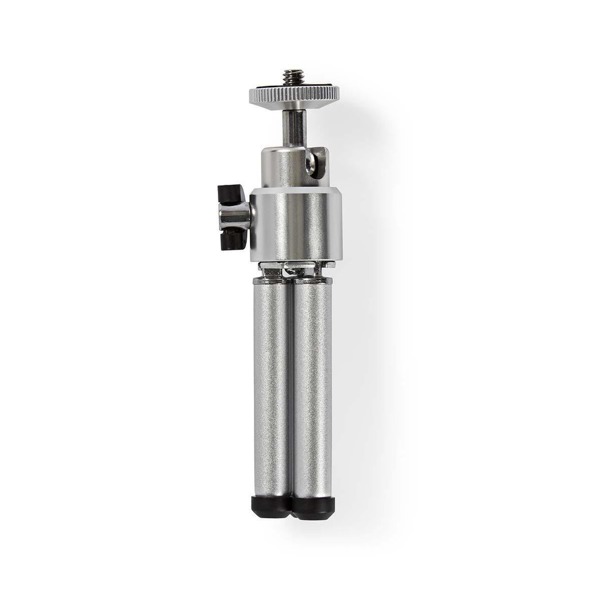 Nedis Tripod | Maximum load capacity: 0.8 kg | Minimum working height: 11 cm | Maximum working height: 14.5 cm | 1 Segment | Ball Head | Travel bag included | ABS / Steel | Silver | PY32241