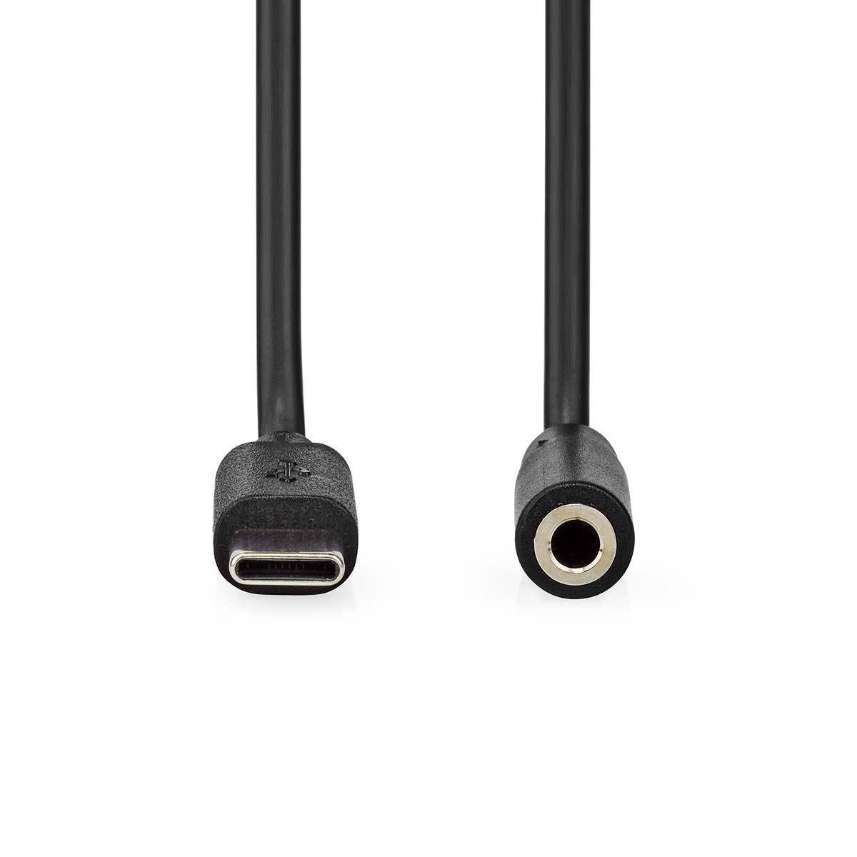 Nedis USB-C™ Adapter | USB 2.0 | USB-C™ Male | 3.5 mm Female | 1.00 m | Round | Nickel Plated | PVC | Black | Box