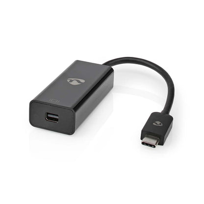 Nedis USB-C™ Adapter | USB 3.2 Gen 1 | USB-C™ Male | Mini DisplayPort Female | 8K@60Hz | 0.20 m | Round | Nickel Plated | PVC | Black | Box