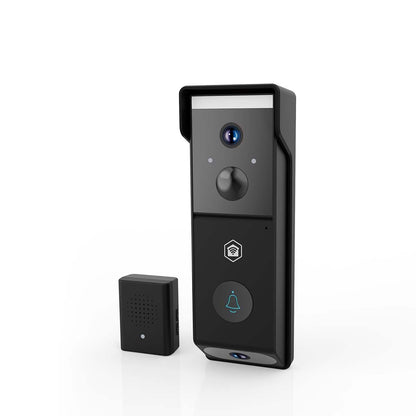 Nedis SmartLife Video Doorbell | Wi-Fi | Battery Powered | Full HD 1080p | Cloud Storage (optional) / microSD (not included) | IP54 | With motion sensor | Night vision | Black