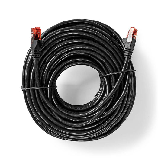 Nedis CCGL85900BK300 | CAT6 Network Cable | RJ45 Male | RJ45 Male | U/UTP | 30.0 m | Outdoor | Round | PE | Black | Label
