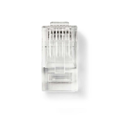 Nedis RJ45 Connector | Male | Stranded UTP CAT6 | Straight | Gold Plated | 10 pcs | PVC | Transparent | Box