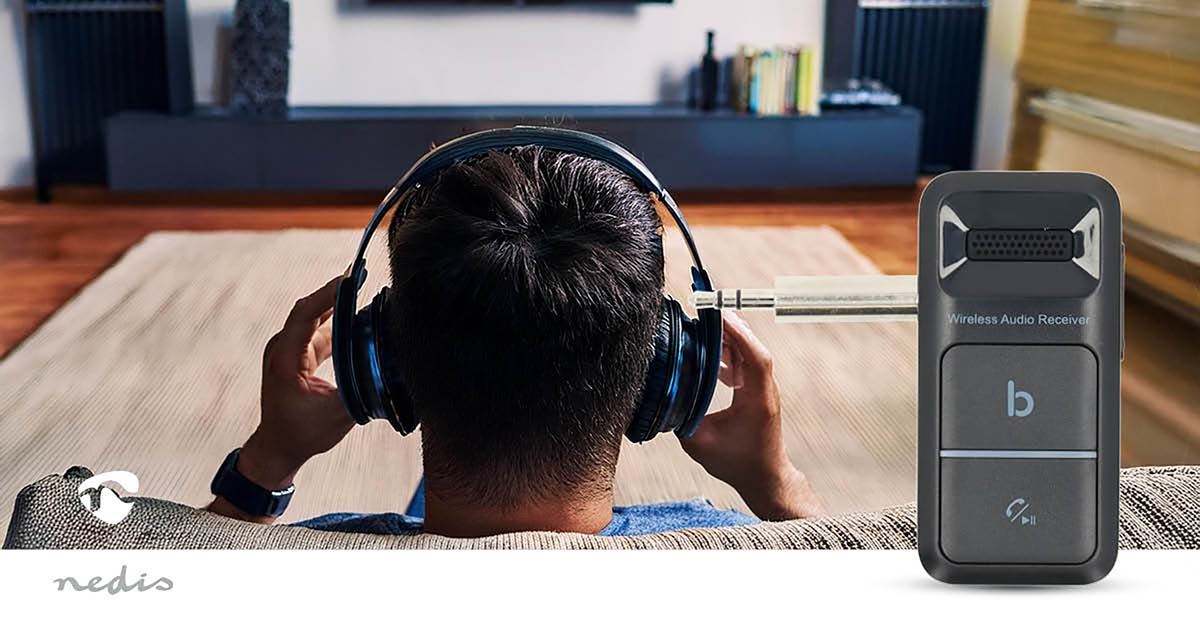 Nedis Bluetooth® Receiver | Connection output: USB-C™ Female / 3.5 mm | AAC / SBC | Automatic power off function | Black