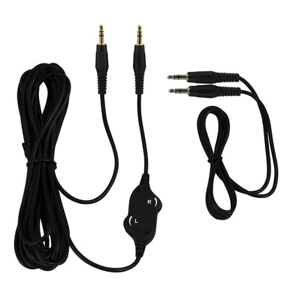 Fysic TV Headphones | In-Ear | with In-Line Volume Control  | 3.5mm Connector| 0.7m Cable | 3m Extension Cable included