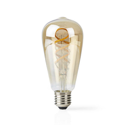 Nedis SmartLife LED Filament Bulb | Wi-Fi | E27 | 360 lm | 4.9 W | Warm to Cool White | 1800 - 6500 K | Glass | Android™ / IOS | ST64 | 1 pcs