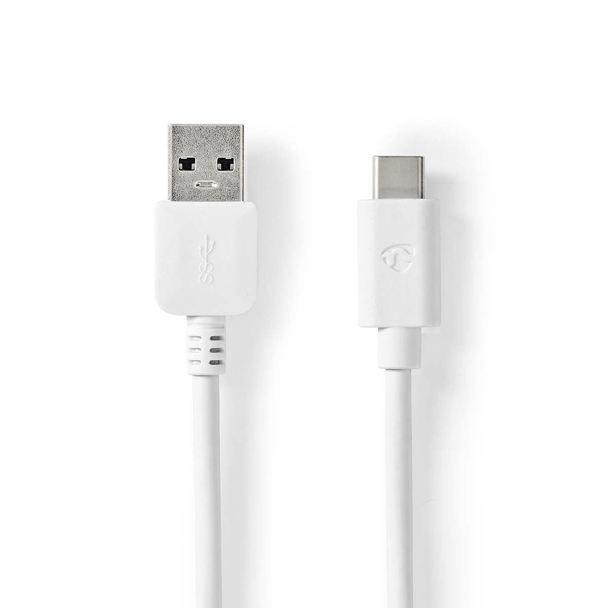 Nedis USB Cable | USB 3.2 Gen 1 | USB-A Male | USB-C™ Male | 60 W | 5 Gbps | Nickel Plated | 1.00 m | Round | PVC | White | Box
