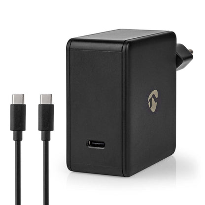 Nedis Wall Charger | 65 W | Quick charge feature | 3.0 / 3.25 A | Number of outputs: 1 | USB-C™ | Type-C™ | 2.00 m | Automatic Voltage Selection | Black