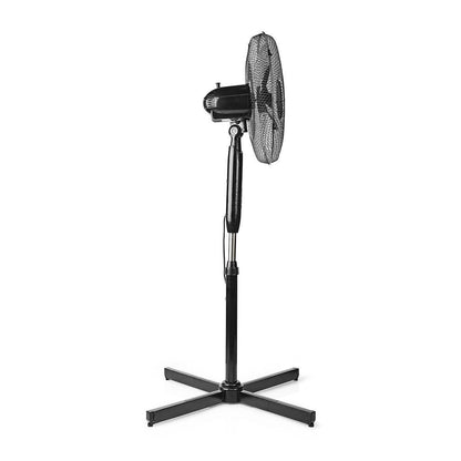 Nedis Stand Fan | Diameter: 400 mm | 3-Speed | Oscillation | 40 W | Adjustable height | Shut-off timer | Remote control | Black