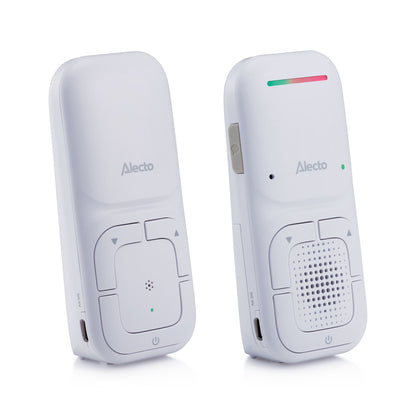 Alecto DBX130 DECT Digital Audio Baby Monitor, Parent Unit with Rechargeable Batter | Crystal-Clear Sound | White