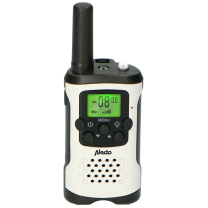 Alecto Walkie-Talkie Set | 2 Handsets | Up to 7 km | Frequency channels: 8 | VOX | up to 3 Hours | Black / White