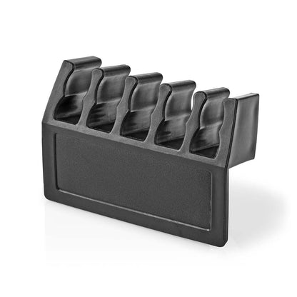 Nedis CMGC21052BK | Cable Management | Cable Clip | Click and Go | 2 pcs | Number of slots: 5 Slots | Maximum cable thickness: 7.1 mm | Polypropylene | Black
