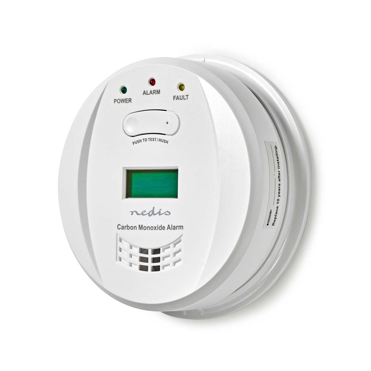 Nedis Carbon Monoxide Alarm | Battery Powered | Battery life up to: 5 year | With pause button | With test button | 85 dB | White