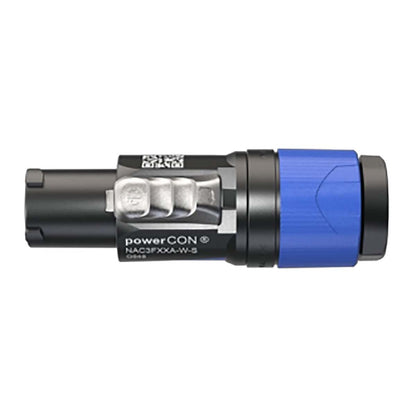Neutrik Lockable cable connector, power-in, screw terminals, blue