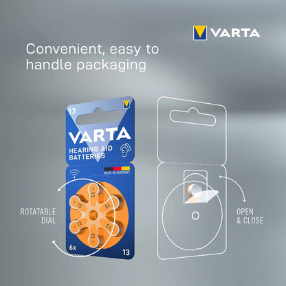 Varta Hearing Aid Batteries Type 13 6-Blister