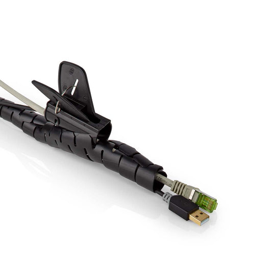 Nedis Cable Management | Spiral Sleeve | 1 pcs | Maximum cable thickness: 16 mm | PE | Black