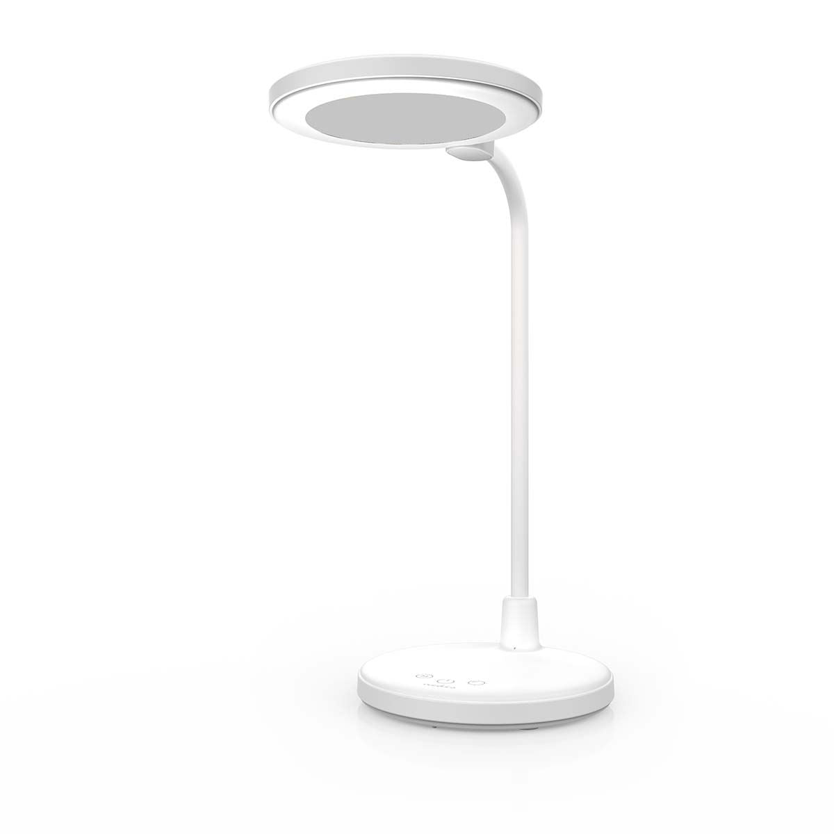 Nedis LTLRM11WT | LED Desk Lamp | Dimmable | Integrated Mirror | 3 Light Modes | 100 lm | Rechargeable | Touch Function | White
