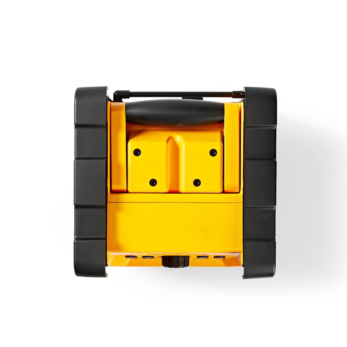 Nedis FM Radio | Jobsite Radio | FM | Battery Powered / Mains Powered | Digital | 15 W | Screen size: 2.2 " | Blue White Screen | IPX5 | Carrying handle | Black / Yellow