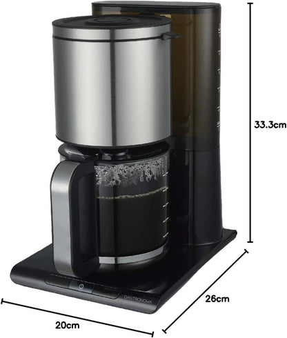 Gastronoma 18100003 | Coffee Maker 1050w | 1.5L | Black / Stainless Steel