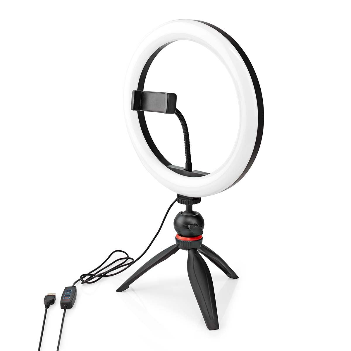 Nedis Ring Light | 10 inch | 120 LED's | 2700 - 6700 K | Tripod | Black