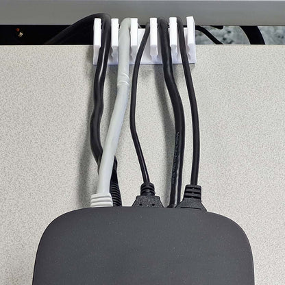 Nedis CMGC21052WT | Cable Management | Cable Clip | Click and Go | 2 pcs | Number of slots: 5 Slots | Maximum cable thickness: 7.1 mm | Polypropylene | White