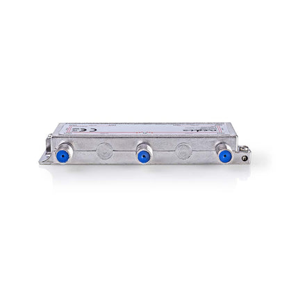 Nedis Satellite Splitter | 5 - 2400 MHz | 17.0 dB | Number of inputs: 1 | Number of outputs: 6 | Impedance: 75 Ohm | Zinc | Silver