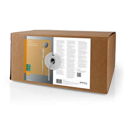 Nedis CCBG8520GY305 | Network Cable Roll | CAT6 | Stranded | U/UTP | CCA | 305.0 m | Indoor | Round | PVC | Grey | Pull Box