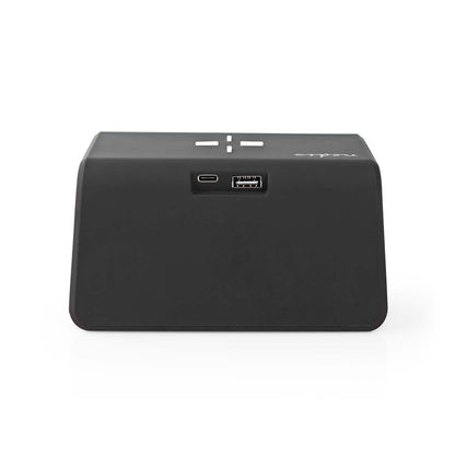 Nedis Alarm clock with wireless charging | Qi certified | 5 / 7.5 / 10 / 15 W | USB-A Male | Night Light | 2 Alarm Times | Snooze function