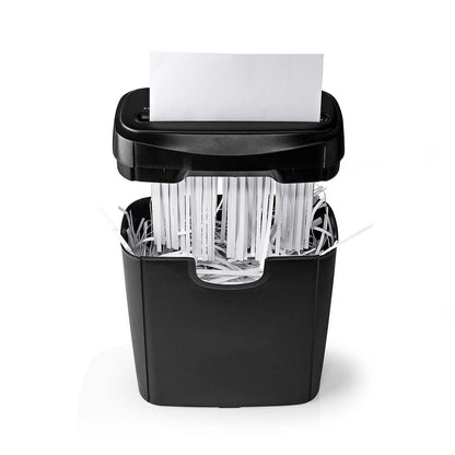 Nedis Paper Shredder | Strip Cut | 6x A4 pages | 10 l | Safety standard: DIN 2 | 190 W | Black