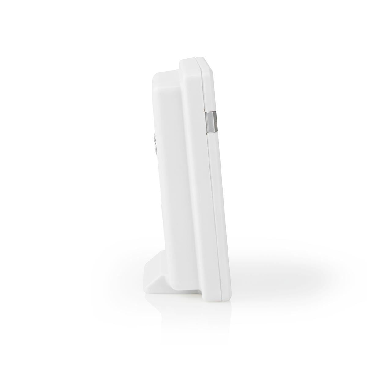 Nedis Wireless Doorbell Set | Battery Powered | 3 V DC | 1x CR2032 | Volume: 80 dB | Signal range: 300 m | IP44 | 36 Melodies | 1 Receiver | White