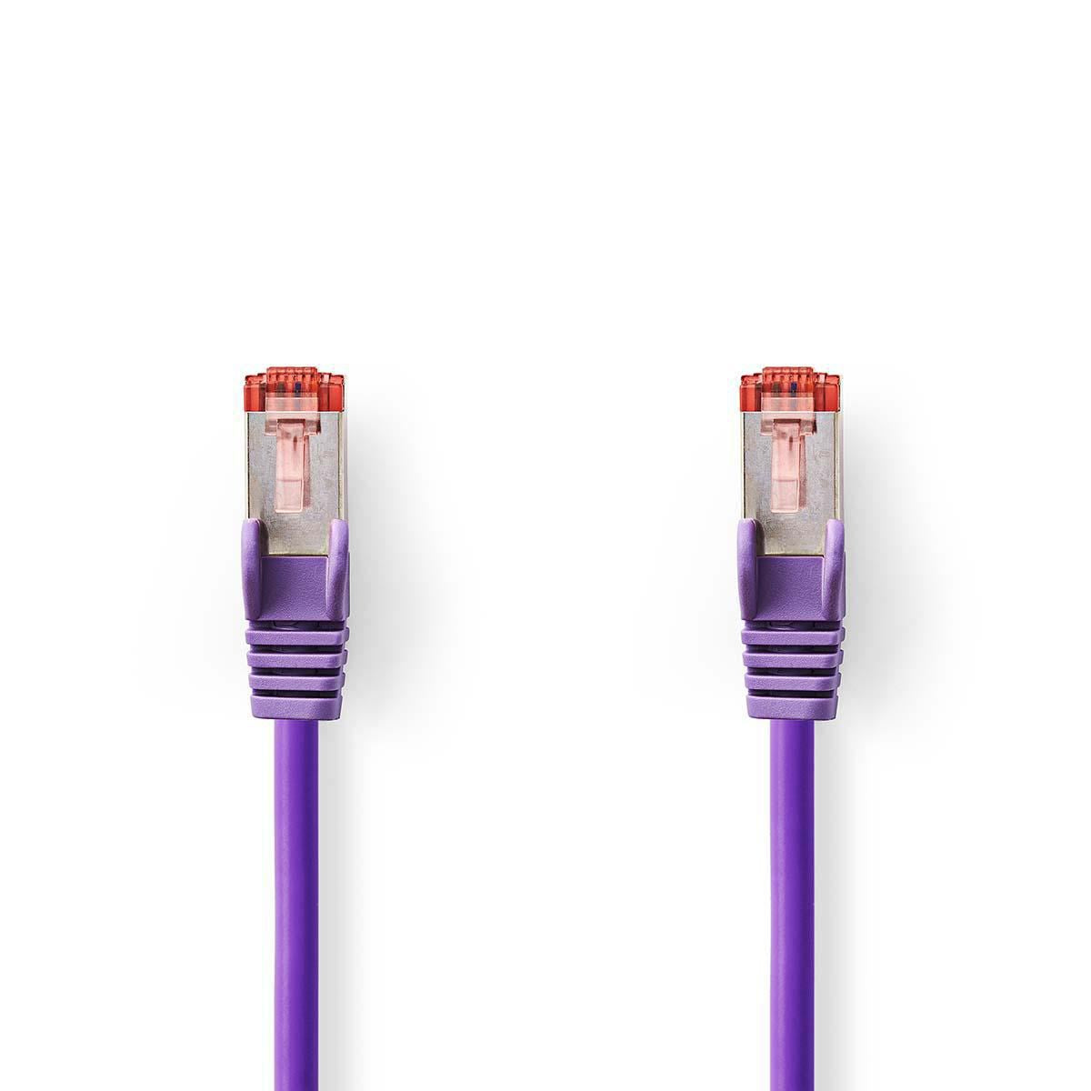 Nedis CCGP85221VT200 | CAT6 Cable | RJ45 Male | RJ45 Male | S/FTP | 20.0 m | Round | LSZH | Violet | Polybag
