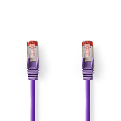 Nedis CCGP85221VT200 | CAT6 Cable | RJ45 Male | RJ45 Male | S/FTP | 20.0 m | Round | LSZH | Violet | Polybag