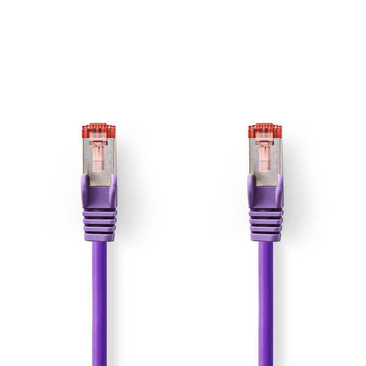 Nedis CCGP85221VT200 | CAT6 Cable | RJ45 Male | RJ45 Male | S/FTP | 20.0 m | Round | LSZH | Violet | Polybag