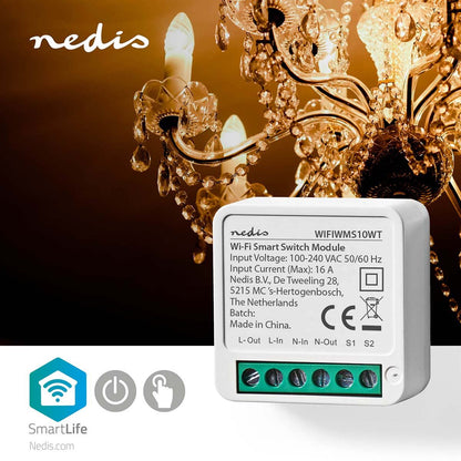 Nedis SmartLife Power Switch | Wi-Fi | 3680 W | Terminal Connection | App available for: Android™ / IOS
